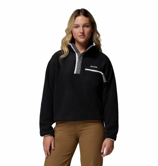 Helvetia™ II cropped fleece met halve drukknopen voor dames